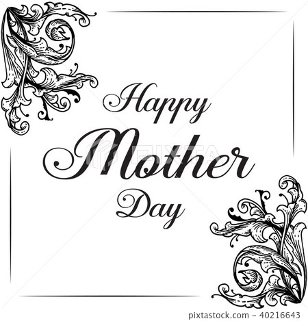 图库插图: happy mother day gretting card