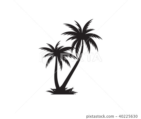 插图素材 palm tree icon template vector illustration