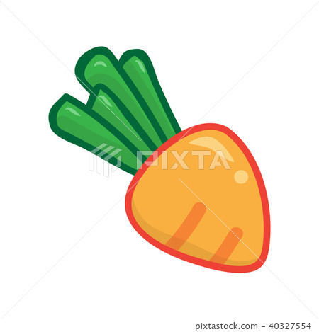 图库插图: carrot isolated illustration on white background
