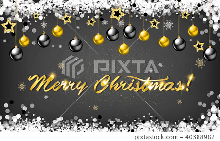 插图素材: merry christmas and happy new year poster