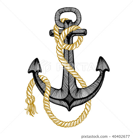 插图素材: vector anchor. sea, ocean, sailor sign.