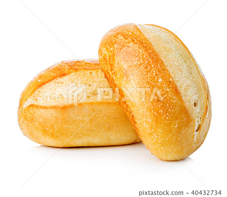 照片素材(图片): two loaves of fresh homemade bread close-up
