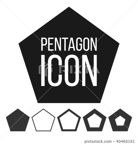 插图素材: pentagon icon vector.