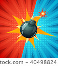 图库插图 cartoon bomb fuse wick spark icon disgust smiley.