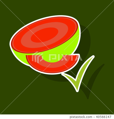插图素材: melon. whole and pieces. fruit. sticker icon. 查看全部