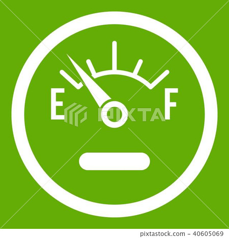 图库插图: fuel sensor icon green