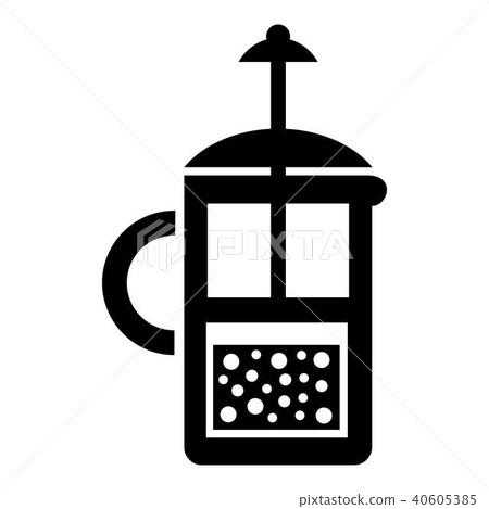 插图素材: press kettle icon, simple style