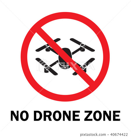 插图素材: no drone zone.