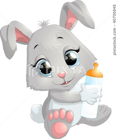 插图素材: cute rabbit cartoon