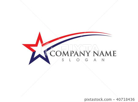 插图素材: star logo template