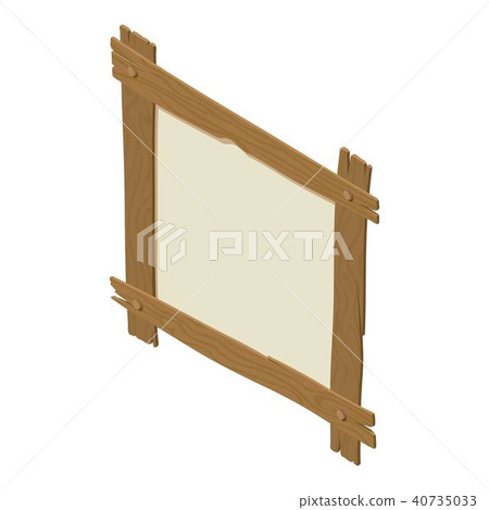 Wooden Board Icon Isometric Style Stock Illustration 40735033 PIXTA