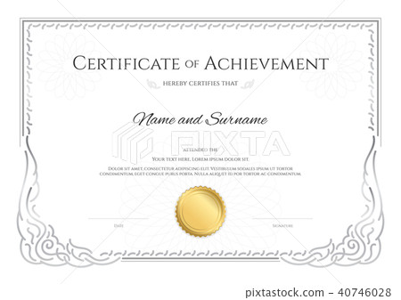 插图素材: certificate template border frame diploma design