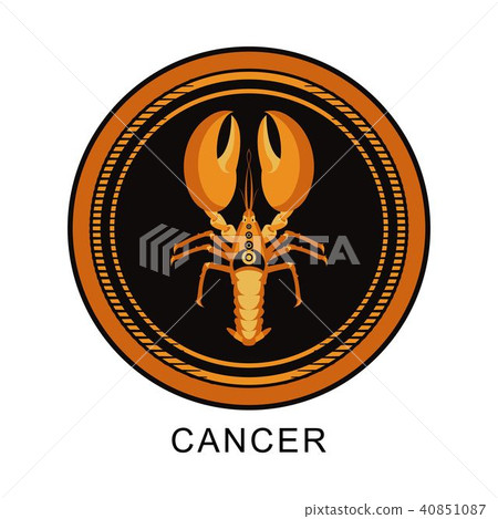 图库插图: cancer zodiac sign