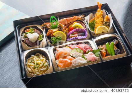 图库照片 bento豪华套餐午餐