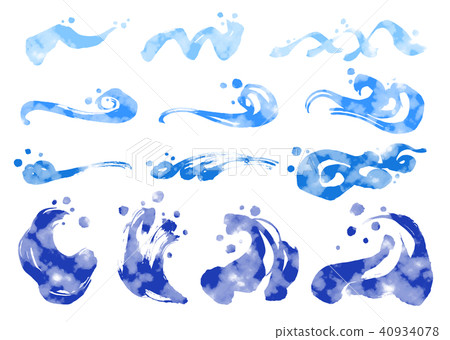 插图素材: 写下brushwater 1水彩画