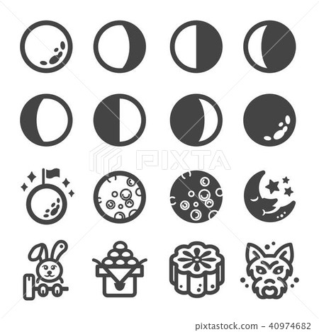 图库插图: moon icon