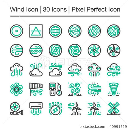 插图 背景/小物 小物 图标 wind icon