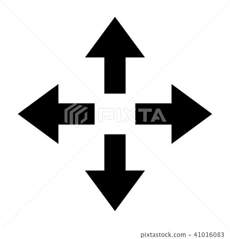 插图素材: move icon on white background. move sign.