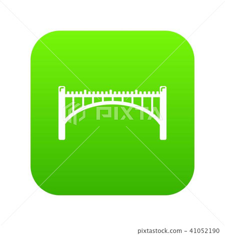 插图素材: road arch bridge icon green vector