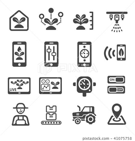 插图素材: smart farm icon 查看全部