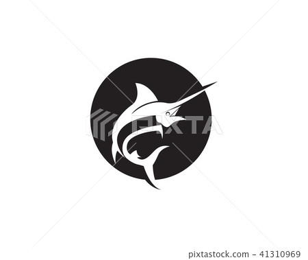 插图素材: marlin jump fish logo and symbols icon