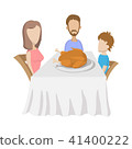 插图素材: family at table