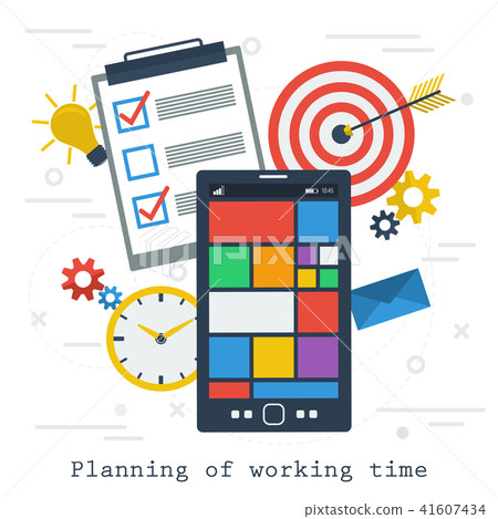 图库插图: planning of working time