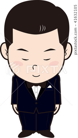 插图素材: 燕尾服男性鞠躬
