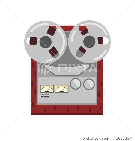 reel recorder tape player vector illustration on a white back