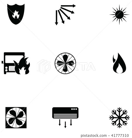 插图素材: heat icon set