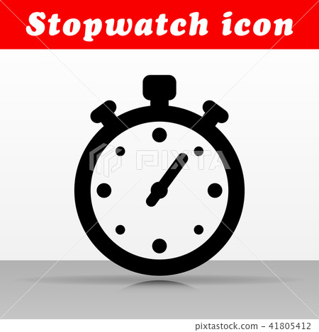 插图素材: black stopwatch vector icon design