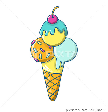 图库插图: icecream icon, cartoon style