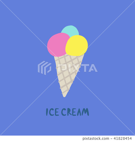 ice cream cone icon isolated.-插图素材 [41828454]