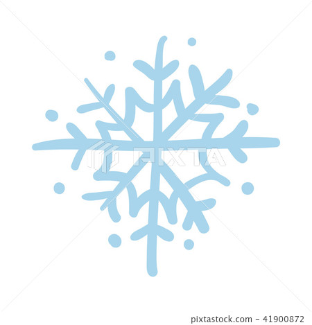 插图素材: snowflake hand drawn isolated icon