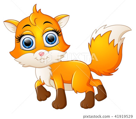 插图素材 cute fox cartoon