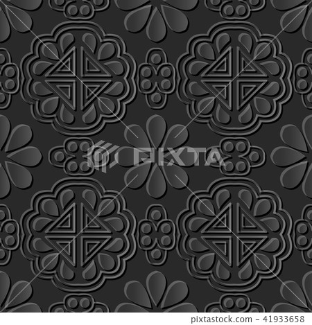 Seamless D Dark Paper Cut Art Background Image Pixta