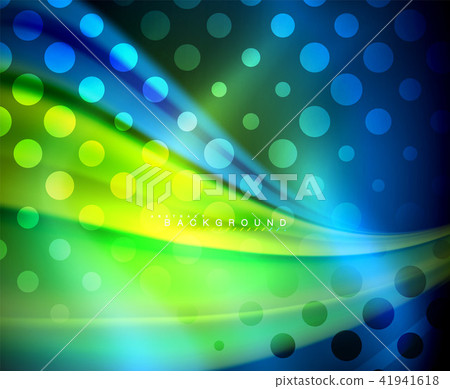 插图素材: neon holographic fluid color wave for web, wallpaper