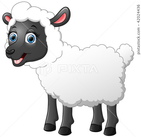 插图素材: illustration of cute sheep cartoon