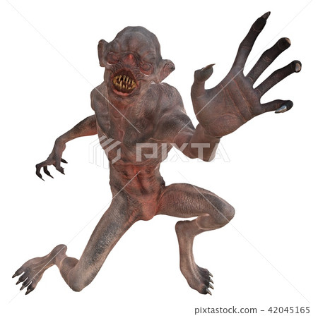 插图素材: mutant monster isolated on white background