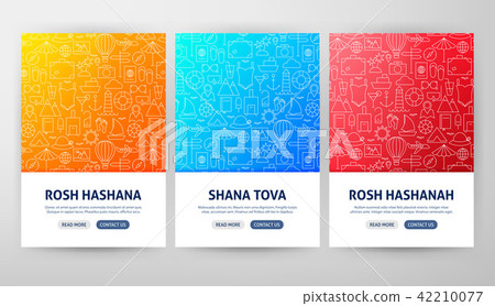 插图素材: rosh hashanah flyer concepts