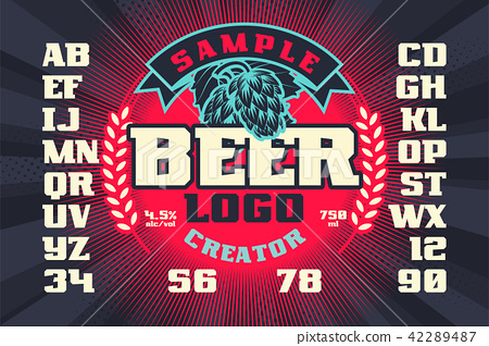 插图素材: beer label, logo creator