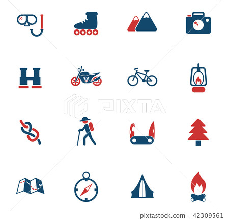 插图素材: active recreation icon set
