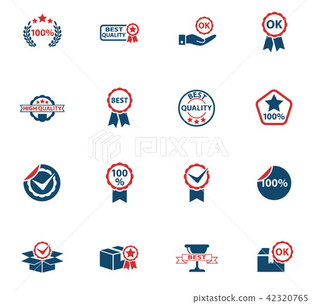 插图素材: quality icon set