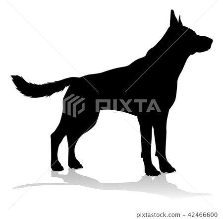 插图素材: dog silhouette pet animal