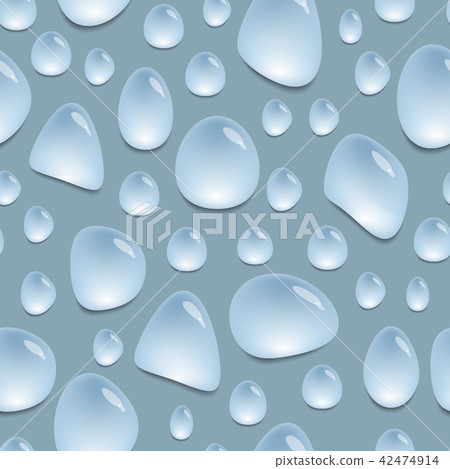 插图素材: seamless pattern with water drops, background