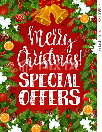 插图素材: christmas holiday sale vector poster 查看全部