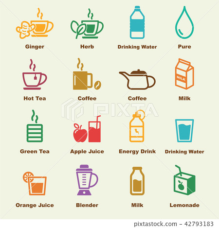 插图素材: healthy drink elements