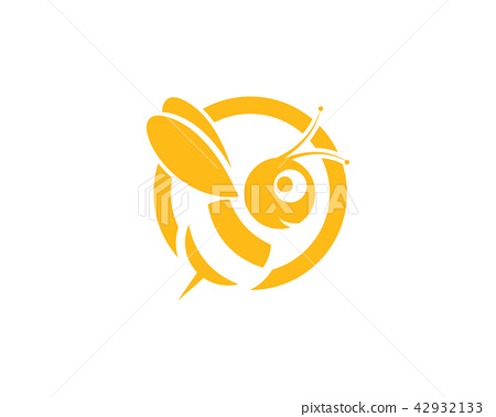 插图素材: bee logo template vector icon