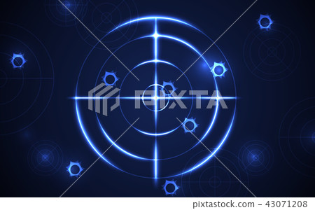 backgroundblack,blackbackground 插图素材: blue radar target shooting range black background
