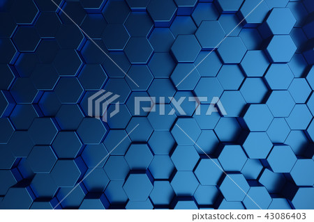 3D Illustration Abstract Dark Blue Of Stock Illustration 43086403